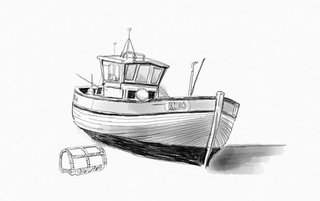 sketch of boat - lyn may